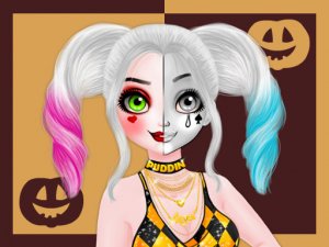 Princess Halloween Makeup HalfFaces Tutorial Online Game Dress Up Game