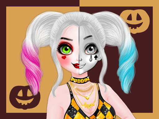 Princess Halloween Makeup HalfFaces Tutorial Online Game Dress Up Game