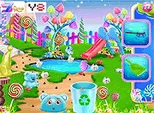 Candy Children's Park Makeover: Cleaning & Repair Game Online - Kids Puzzle Game
